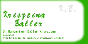 krisztina baller business card